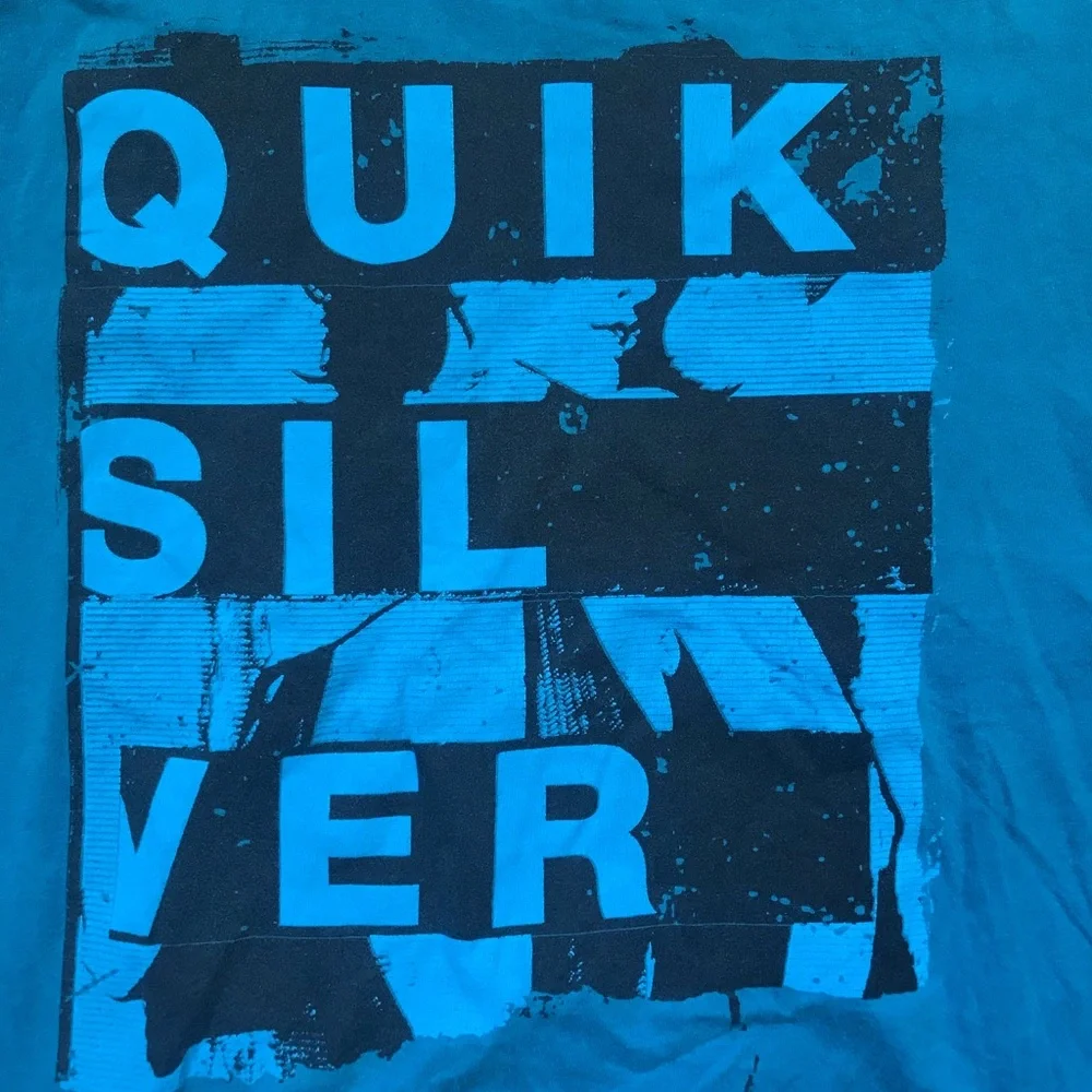 Men’s Blue Quicksilver T Shirt - Medium - Picture 2 of 3